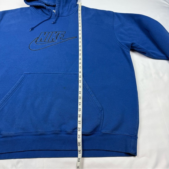 Vtg Nike Mens Hoodie Sweatshirt XL Y2K Oversized Center Swoosh Blue B7 - Picture 9 of 9